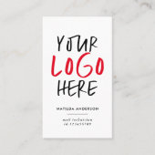 Carte De Visite Logo moderne, minime et remplaçable (Devant)