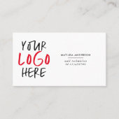 Carte De Visite Logo moderne, minime et remplaçable (Devant)