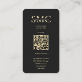 Carte De Visite Logo moderne Monogramme S Black Gold Professional (Dos)