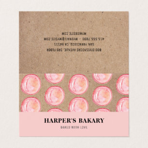 Carte De Visite Logo moderne Pastel Pink Macarons Professional