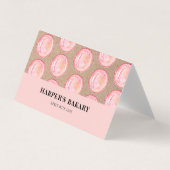 Carte De Visite Logo moderne Pastel Pink Macarons Professional (Devant)