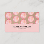 Carte De Visite Logo moderne Pastel Pink Macarons Professional (Devant)