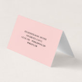 Carte De Visite Logo moderne Pastel Pink Macarons Professional (Dos)