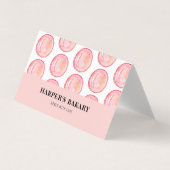 Carte De Visite Logo moderne Pastel Pink Macarons Professional (Devant)