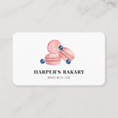 Carte De Visite Logo moderne Pastel Pink Macarons Professional (Devant)