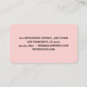 Carte De Visite Logo moderne Pastel Pink Macarons Professional (Dos)