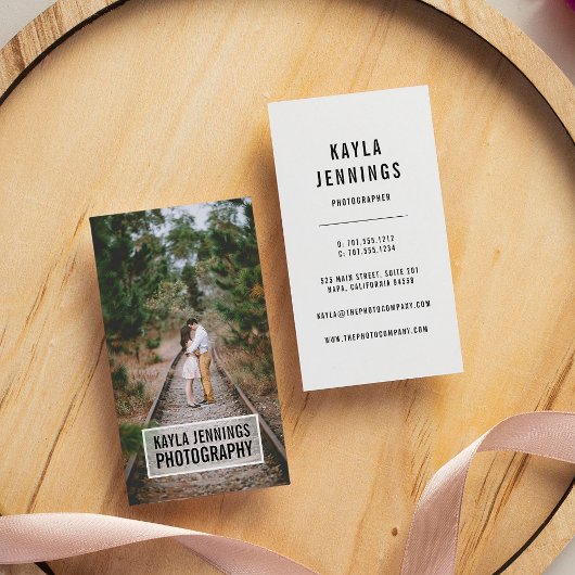 Carte De Visite Logo moderne | Photographe vertical