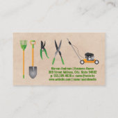 Carte De Visite Logo moderne Plante vert | Outils de paysage (Dos)