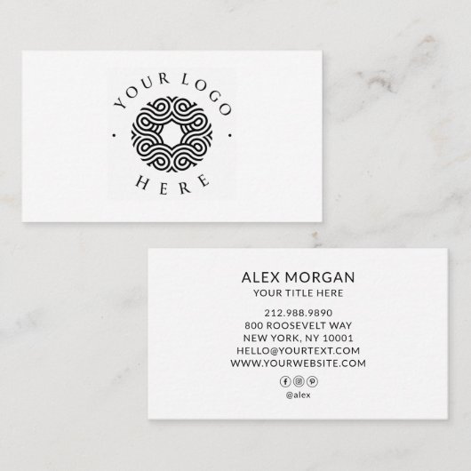 Carte De Visite Logo Moderne Professionnel (Devant / Derrière)