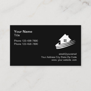 Carte De Visite Logo Moderne Professionnel Agent Immobilier