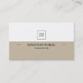 Carte De Visite Logo moderne professionnel élégant (Devant)