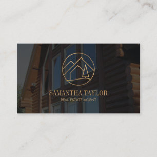 Carte De Visite Logo Moderne Professionnel Immobilier Mountain