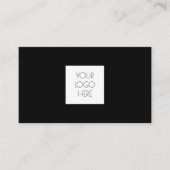 Carte De Visite Logo Moderne Professionnel Noir (Devant)