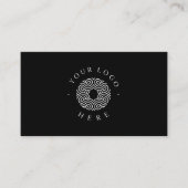 Carte De Visite Logo Moderne Professionnel Noir (Devant)