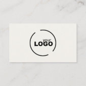 Carte De Visite Logo moderne professionnel QR Code ivoire (Dos)
