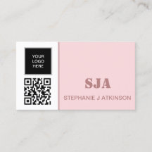 Logo moderne QR Code Blush Pink Professional