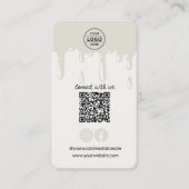 Carte De Visite Logo moderne QR Code Boulangerie rose (Devant)