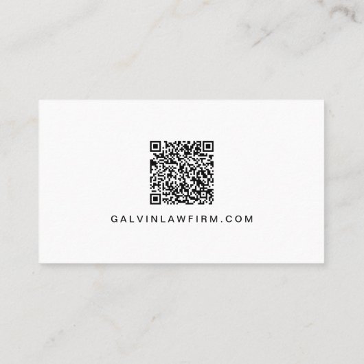 Carte De Visite Logo moderne QR Code Employé (Dos)