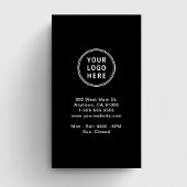 Carte De Visite Logo moderne QR Code noir