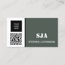 Logo moderne QR Code Sage Green Professional