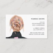 Carte De Visite Logo moderne salon de coiffure photo (Dos)