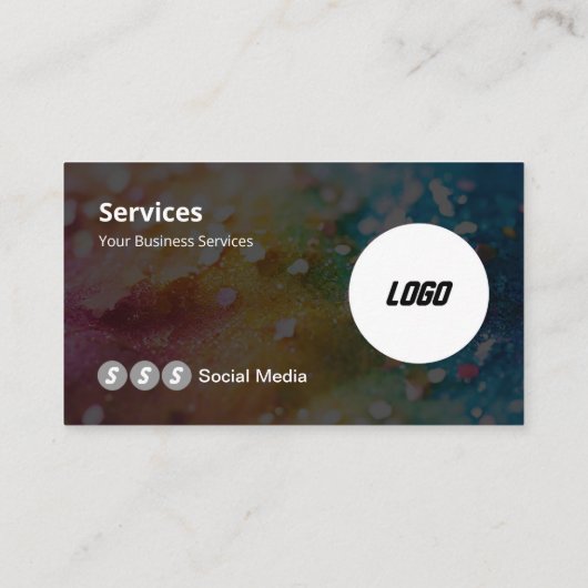 Carte De Visite Logo moderne Scannable QR Code (Dos)