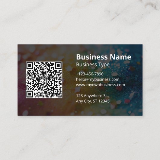 Carte De Visite Logo moderne Scannable QR Code (Devant)
