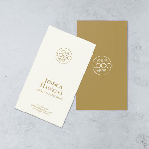 Carte De Visite Logo moderne simple et élégant Gold Professional