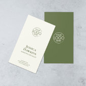 Carte De Visite Logo moderne simple et élégant Green Professional