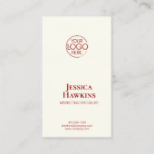 Carte De Visite Logo moderne simple et élégant Red Professional (Devant)