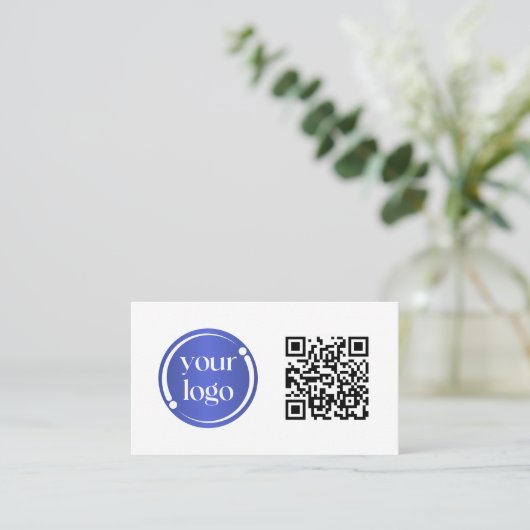 Carte De Visite Logo moderne simple et QR Code Professional (Debout devant)