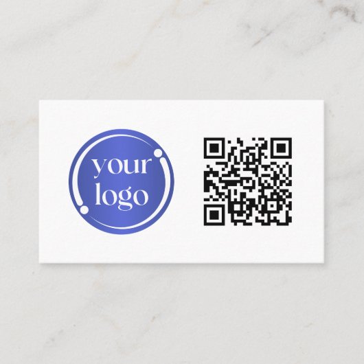 Carte De Visite Logo moderne simple et QR Code Professional (Devant)
