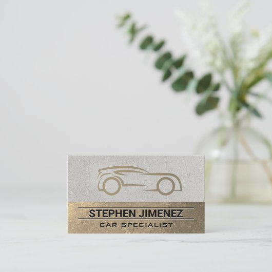 Carte De Visite Logo Moderne Stylisé (Debout devant)