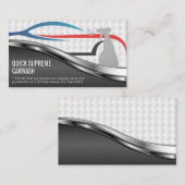 Carte De Visite Logo Moderne Stylisé | Service de lavage de voitur (Devant / Derrière)