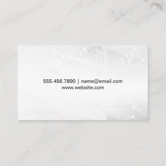 Carte De Visite Logo moderne Tech Blue (Dos)