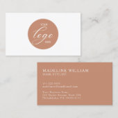 Carte De Visite Logo moderne Terracotta Elegant (Devant / Derrière)