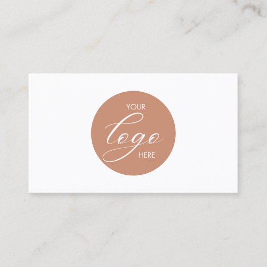 Carte De Visite Logo moderne Terracotta Elegant (Devant)