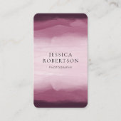 Carte De Visite Logo moderne Watercolor Red Burgundy Professional (Devant)