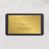 Carte De Visite Logo Monogram Professional Luxe Dark Gold Circle (Dos)