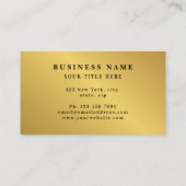 Carte De Visite Logo Monogram Professional Luxe Gold Circle (Dos)