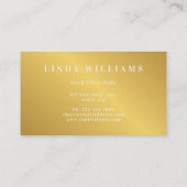 Carte De Visite Logo Monogram Professional Modern Golden Circle (Dos)