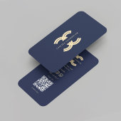 Carte De Visite Logo Monogramme C Initial Dark Blue Gold
