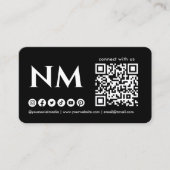 Carte De Visite Logo Monogramme Code QR Connectez-Vous Avec Nous (Devant)