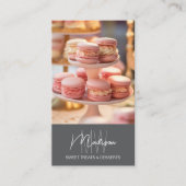 Carte De Visite Logo Monogramme de Boulangerie Gris (Devant)