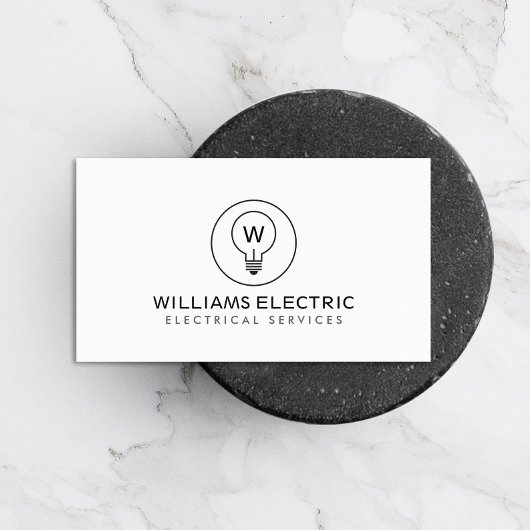Carte De Visite LOGO MONOGRAMME DE BULLE CLAIR sur BLANC pour les 