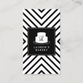 Carte De Visite Logo Monogramme de gâteau avec Boulangerie Motif e (Devant)