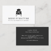 Carte De Visite Logo Monogramme de la restauration et de l'entreti (Devant / Derrière)