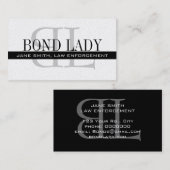 Carte De Visite Logo Monogramme de l'application de la loi (Devant / Derrière)