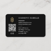 Carte De Visite Logo Monogramme de l'Entrepreneur Construction Noi (Dos)