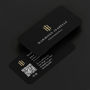 Carte De Visite Logo Monogramme de l'Entrepreneur Construction Noi